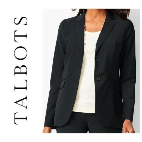 🆕 TALBOTS 2 BUTTON SUIT JACKET - GRAY